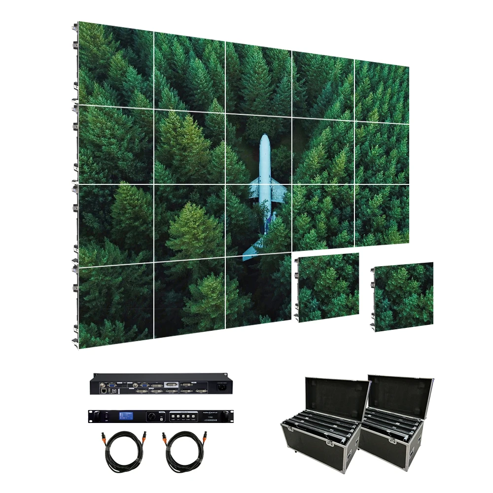 RAYBO Pantalla LED de alquiler para interiores HD P2.97 de 500 x 500 mm, panel de video  pantallas LED de pared