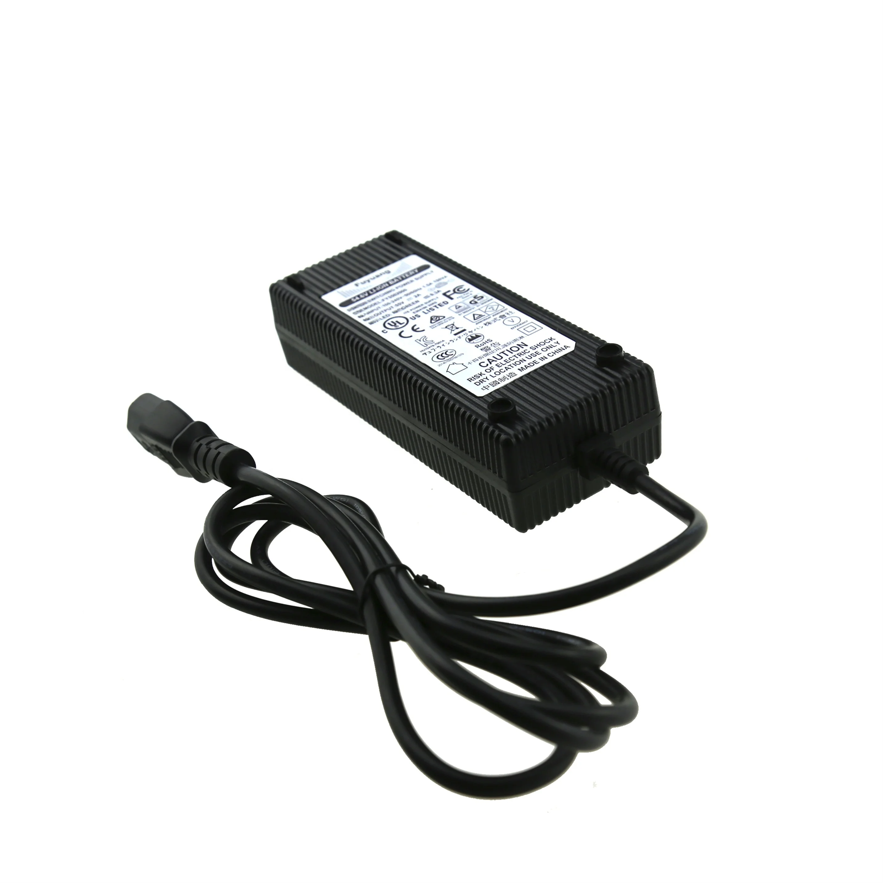 Fuyuang 58.4V Lifepo4 Battery Charger for 48V Battery with Charger Certification CE GS ROHS Fast 1 X USB 3 Years Electric Black