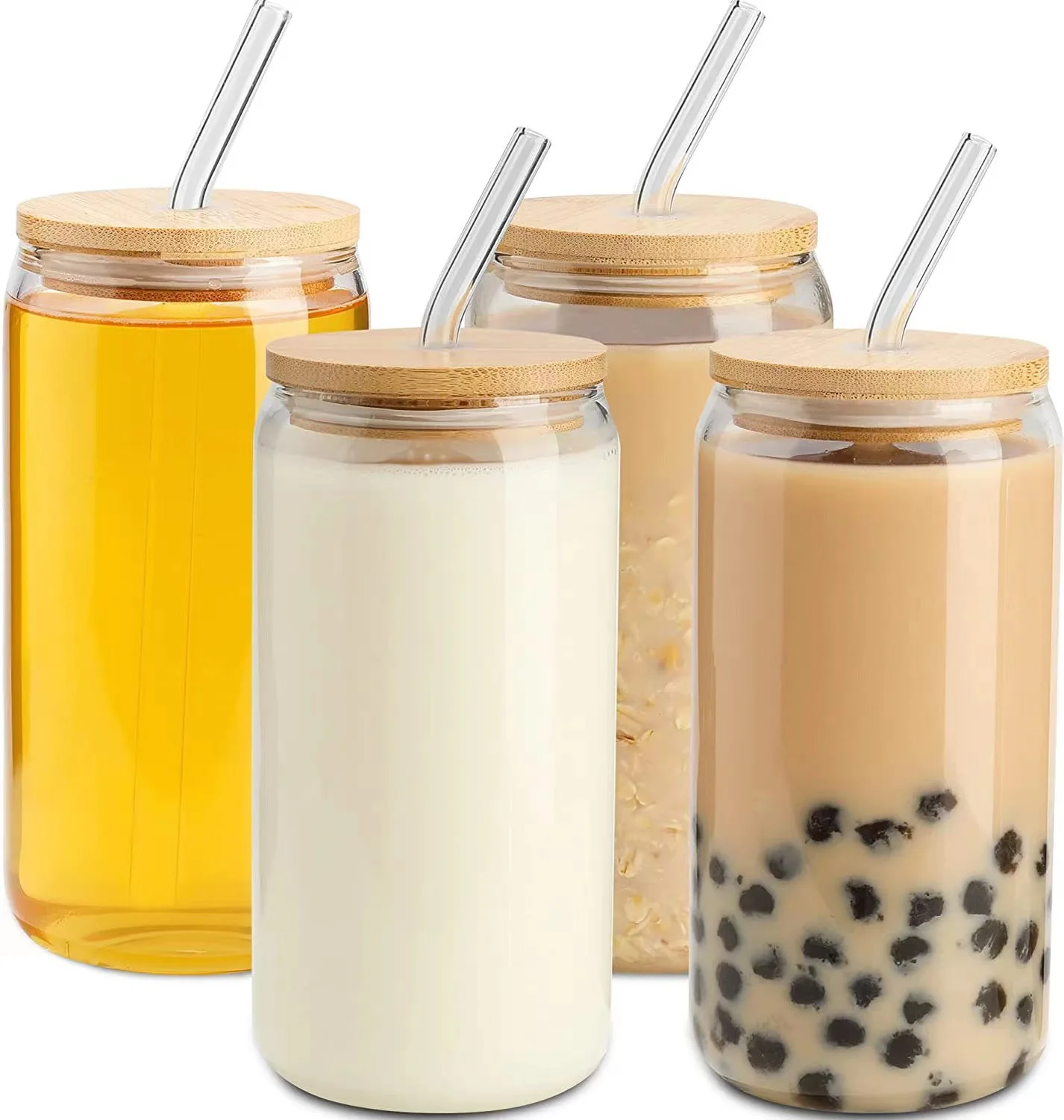 Wholesale 350ml/500ml/600ml Custom Soda Iced Coffee Drink 16 Oz Beer Can Shape Glasses Clear Cups