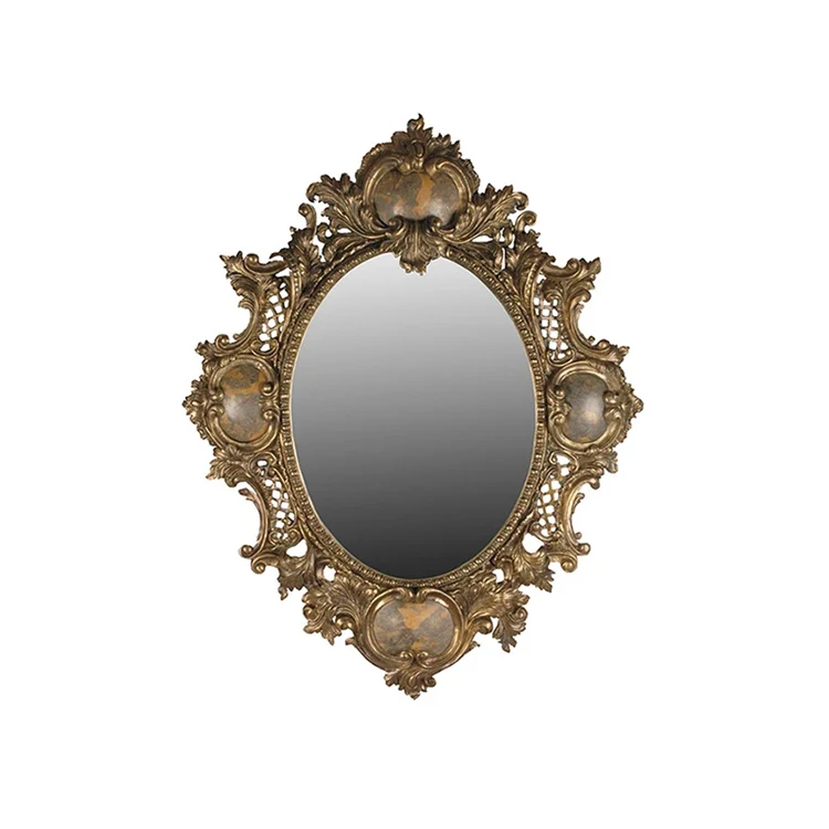 European French classical pure brass carving modeling new decorative handmade wall mirror