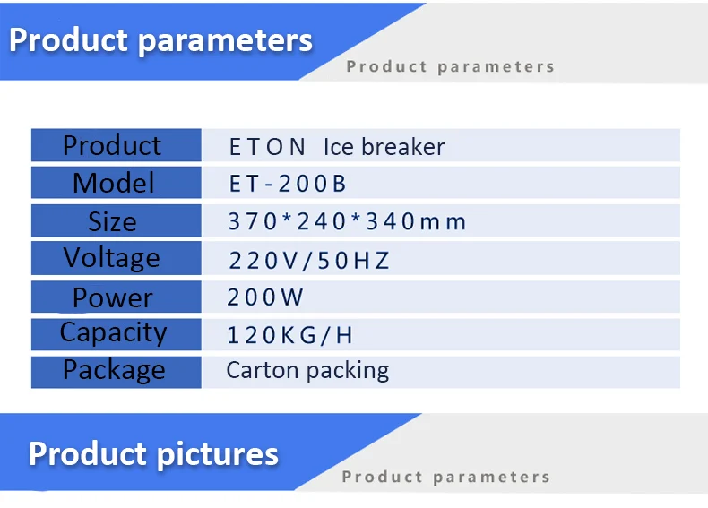 The most popular Professional factory Easy to manipulate Ice crusher For home use