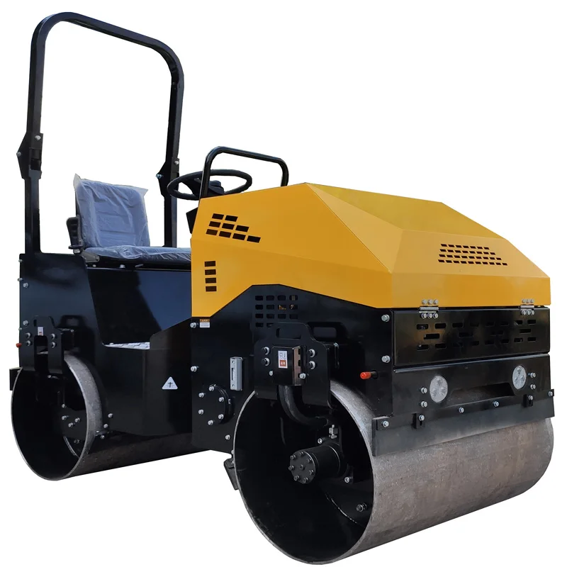 Multi-purpose double steel wheel 1.5 ton small roller double steel wheel vibration roller