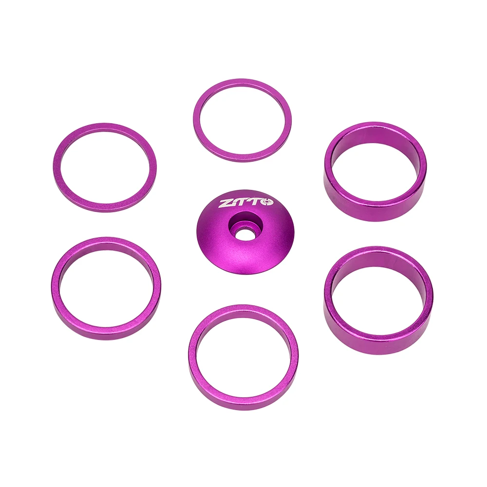 ZTTO Bicycle Stem Spacer Aluminum Alloy Bike Front Fork Washer Road MTB Headset Spacer Bicycle Stem Top Cap with Bolt