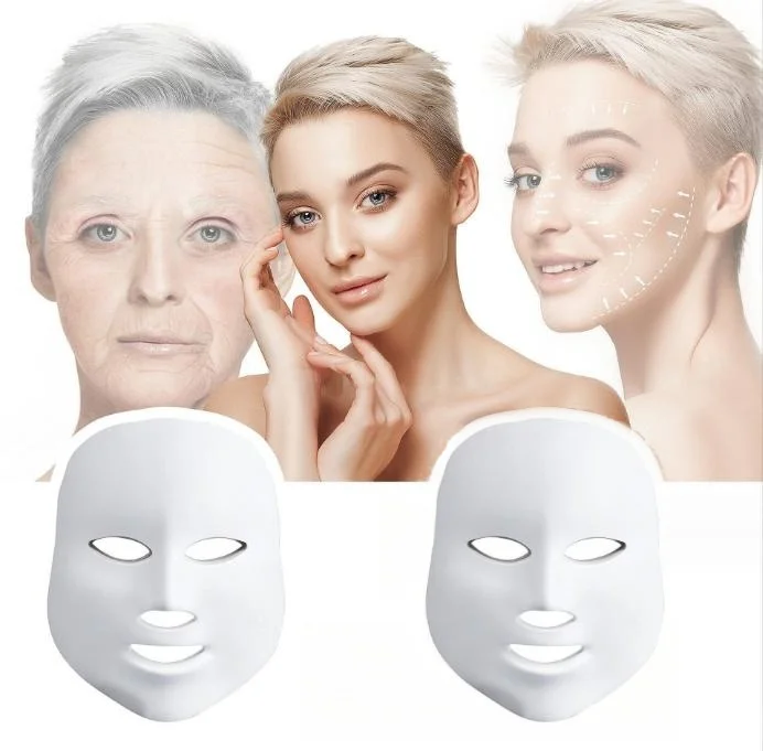 Seven color LED color light beauty mask photon rejuvenation spectrometer mask acne whitening spot home mask beauty instrument