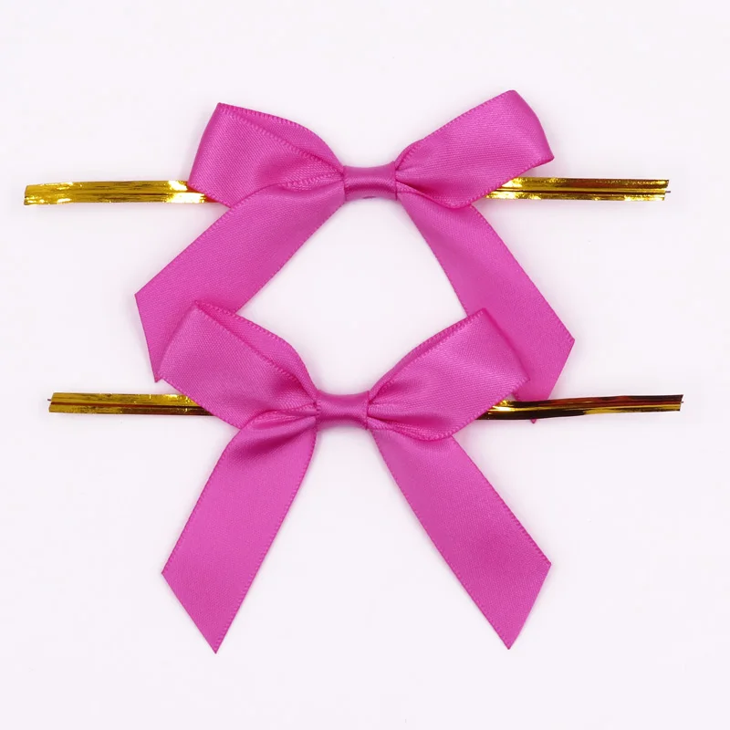 Wholesale ribbons and bows with wire twist tie for chocolate package decoration