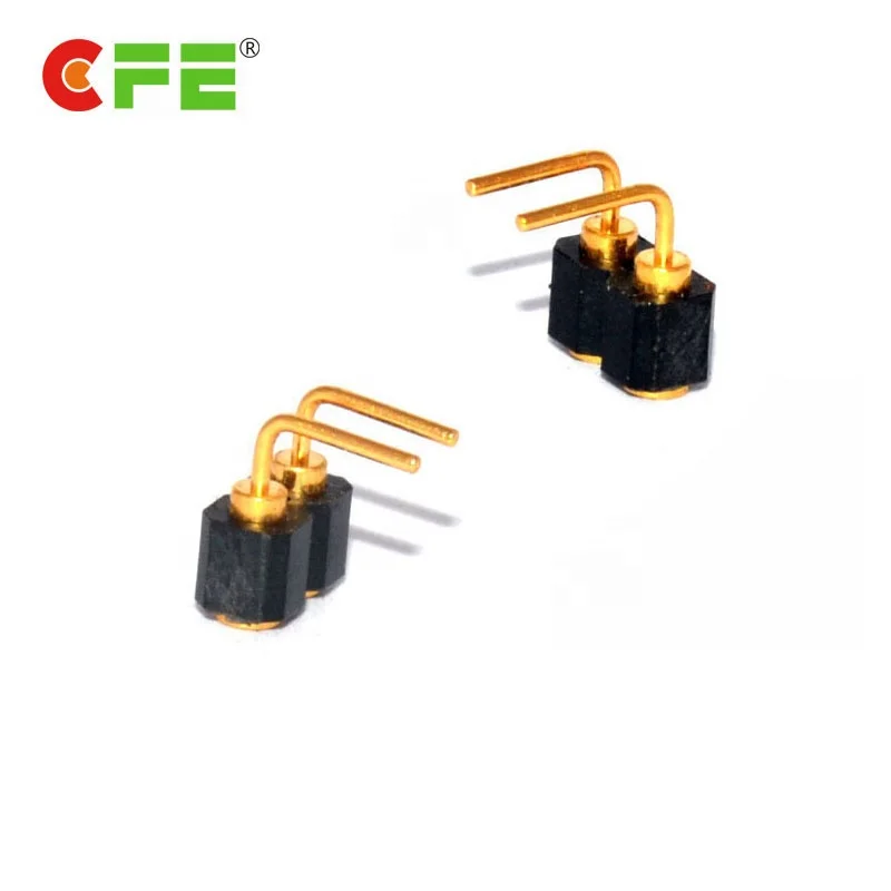 Loaded Contact Pins Single Row 2pin Bending Pogo Pin Connector,spring