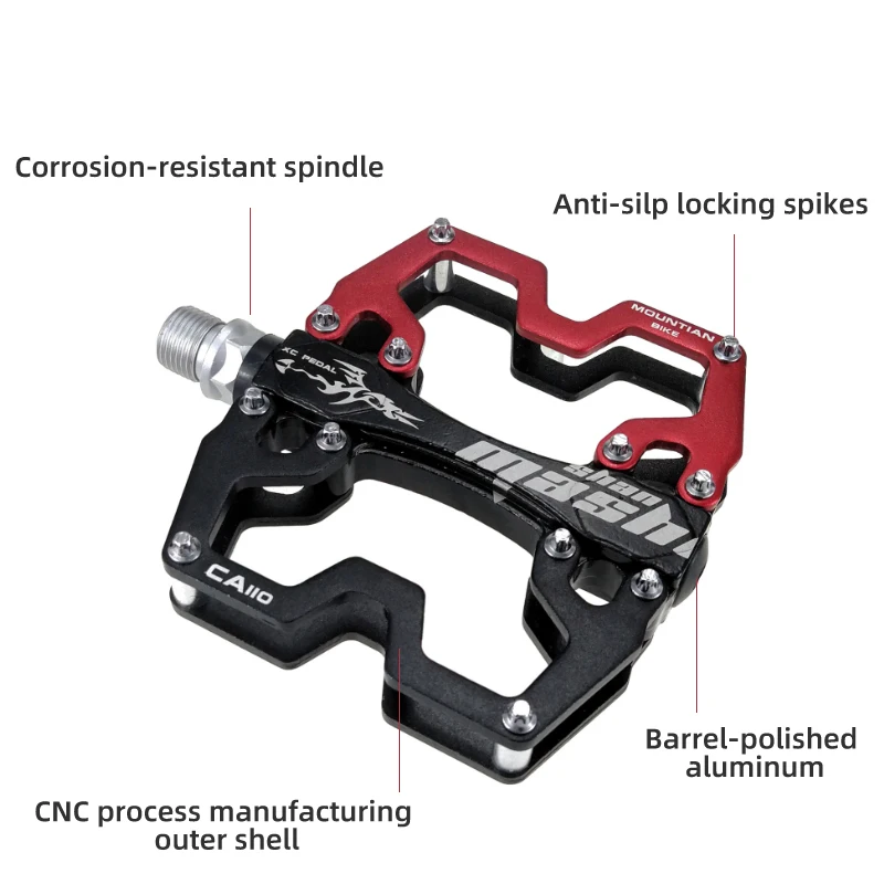 High quality cycling non-slip road bike pedal wholesale bicolor aluminum alloy mtb bicycle pedal