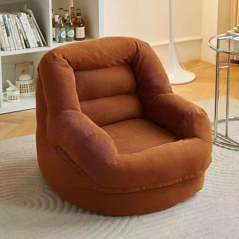 Modern net red leisure living room bedroom lamb velvet single lazy sofa