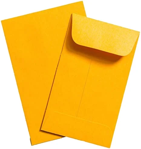 #1 Coin Envelopes Paper Envelope with Gummed Flap for Home, Garden or Office Use 2.25x 3.5 Small Parts Kraft Brown
