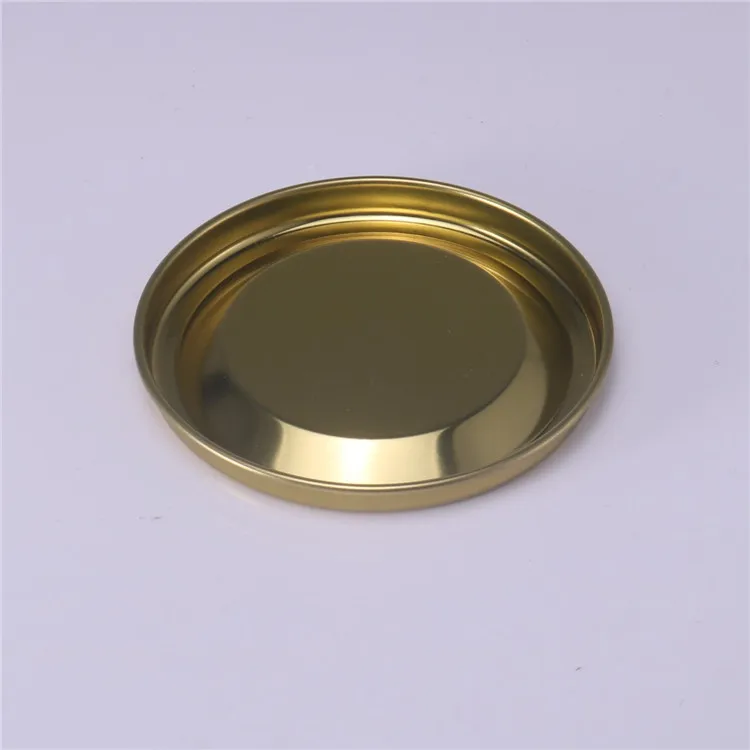 83mm Removable Top Metal Lid Cap Plug Tinplate Can Cover For Paper Tube