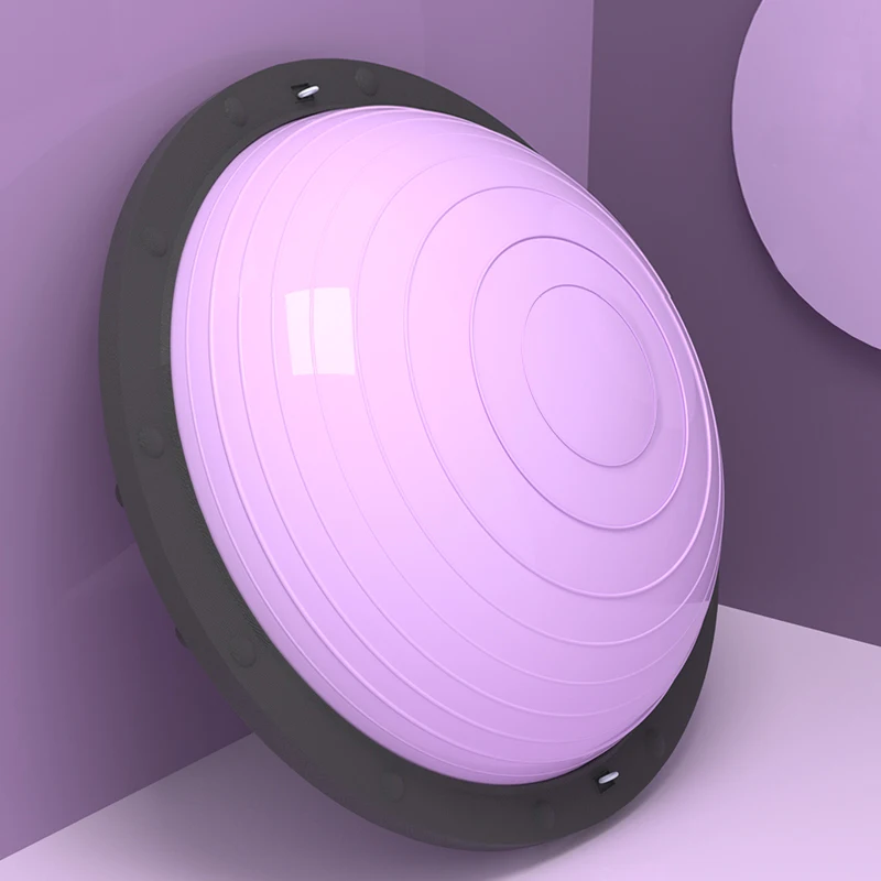 Home Gym Workout Use Strong Load Bearing 23 Inch Pilates Gym Ball Thickened Wavy Anti Slip Surface Balance Trainer Half Ball