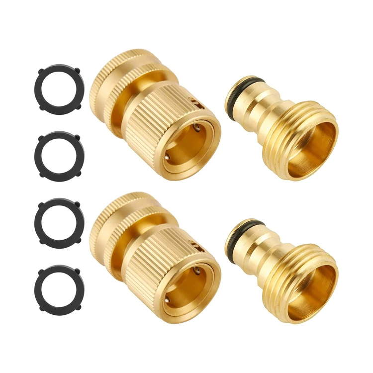 3/4 Inch Ght Solid Brass Garden Quick Coupling Hose Connector Nipple Water Hose Connectors