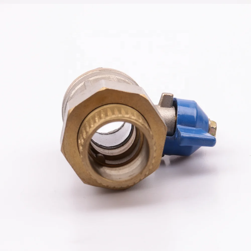 1/2 INCH manual modulating handle water flow control inline way true union forged male thread brass ball valve