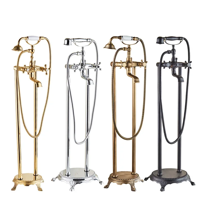 Floor Stand Bath Faucets Bathtub Hot Cold Water Mixer Flooring Faucet bathtub faucet Factory price