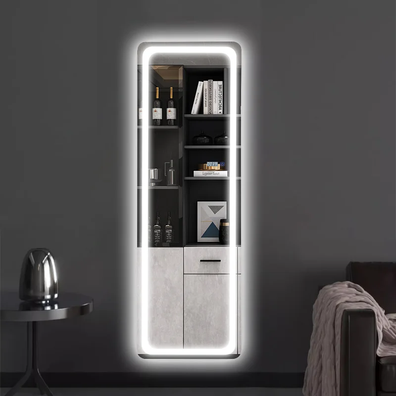 Dahua Wall-Mounted LED Salon Mirror Modern Full Length Rectangle Fog Anti Dressing Mirror for Bathroom Smart Mirror