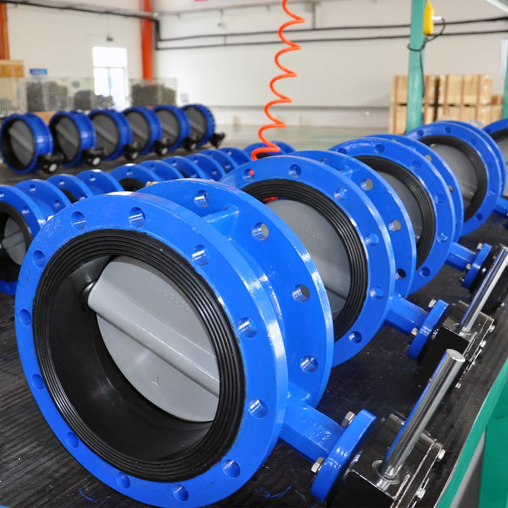 Class150 High Quality Big Size Cast Steel Ductile Iron Double Flanged Butterfly Valve For Water