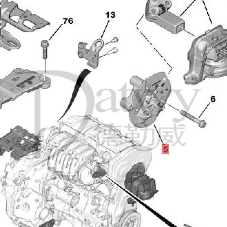 OE 9676118680 Peugeot 208 2008 301 Engine Support(brand Datwy)