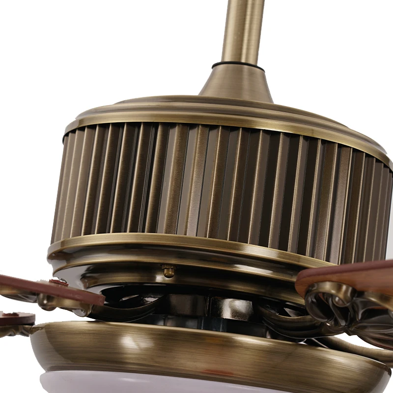 Best Quality Vintage Style Wooden Ceiling Fan With Lights For Living Room Bronze Ceiling Fan