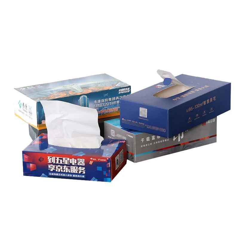 Custom Size Big Small Folding Quality Reasonable Price Tissue Paper Box For Facial Tissue