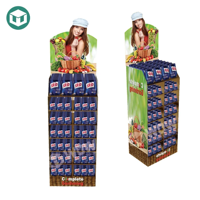 New Customized PP Corrugated Plastic Sheet Floor Display Mini Cookie Floor Display for Supermarket