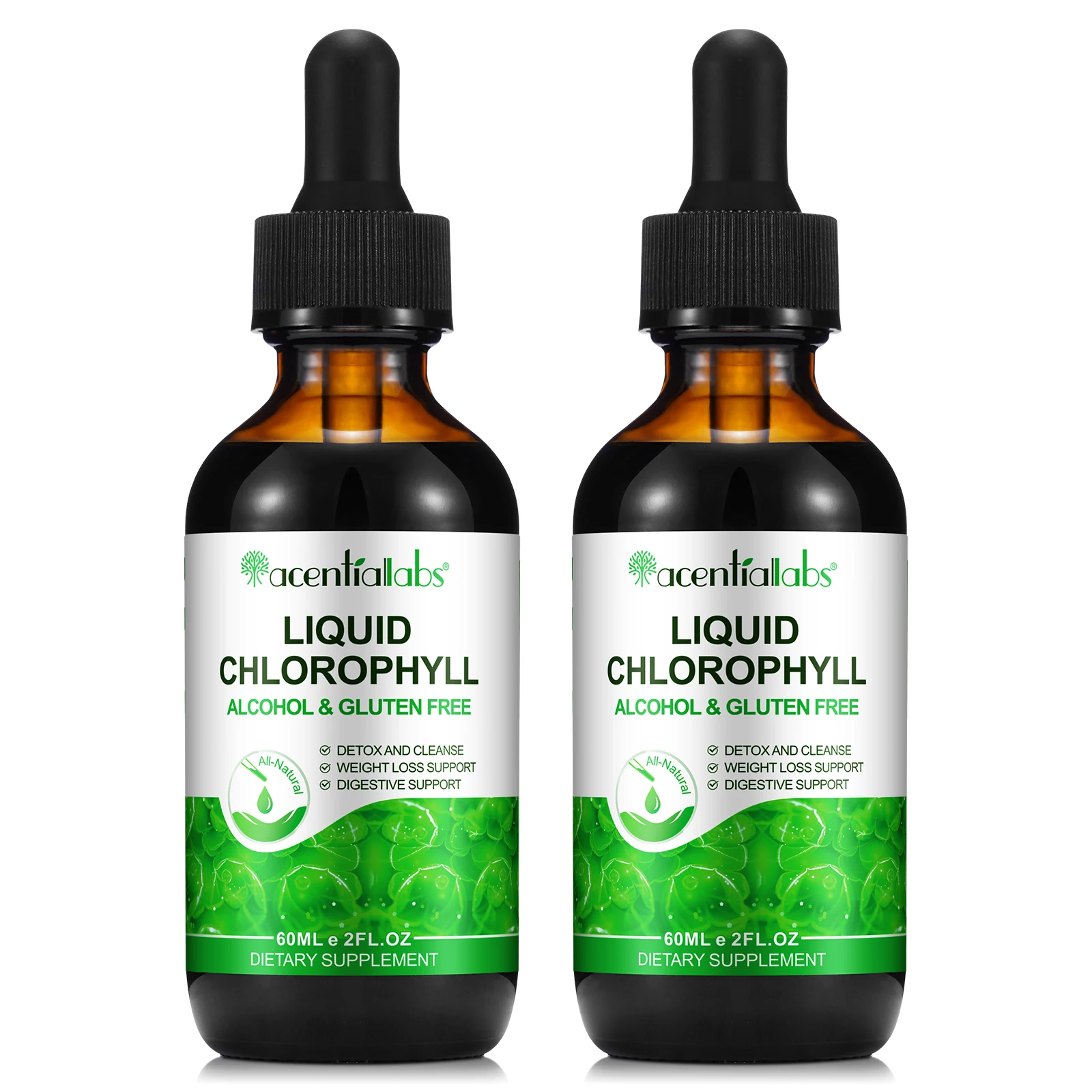 Acentiallabs 60ml wholesale liquid sodium copper chlorophyll supplements drink organic chlorophyll drops chlorophyll liquid