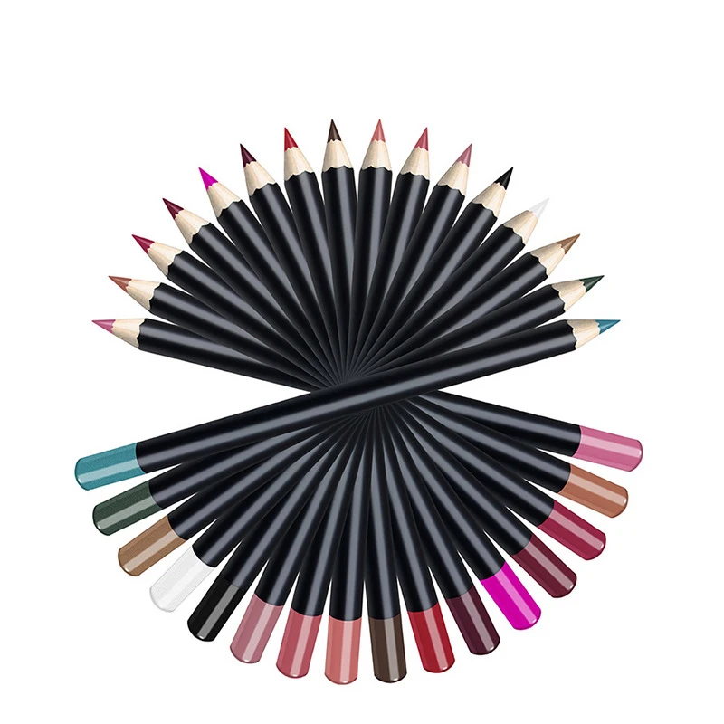
2 in 1 Waterproof Lip Liner Long Lasting Wooden Lipliner Pencil Lipstick Private Label Multi Color Makeup Wood Lip Pencial 