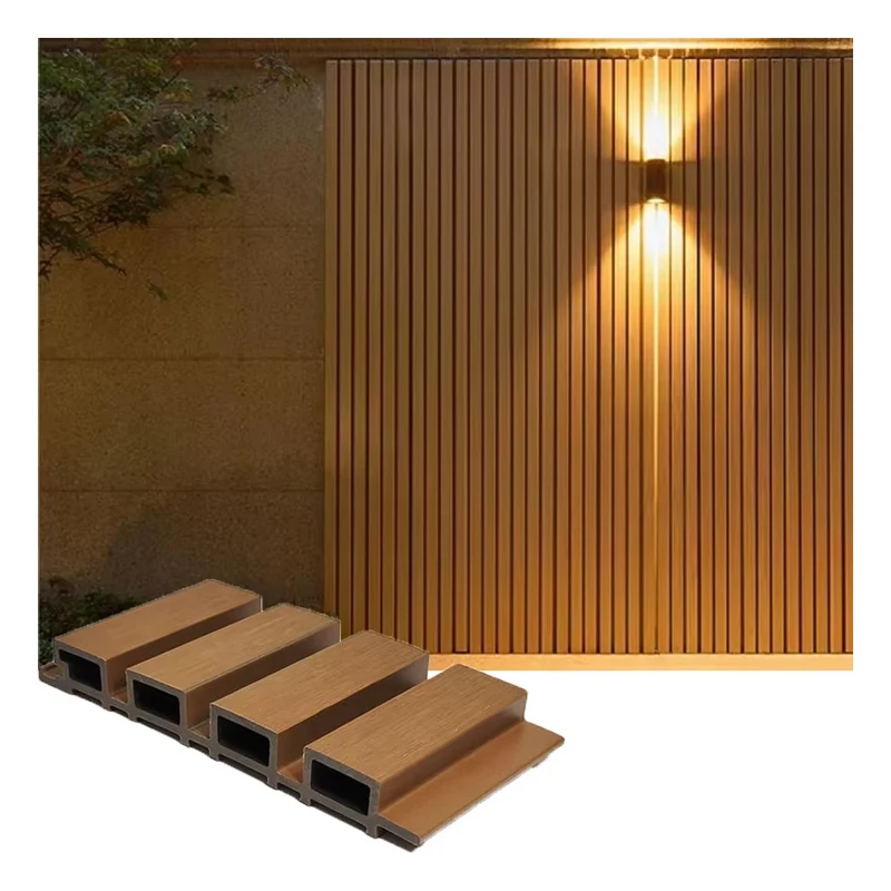 External Cladding Outdoor WPC building Cladding Exterior Waterproof 3D Fluted Wpc Wall Panel
