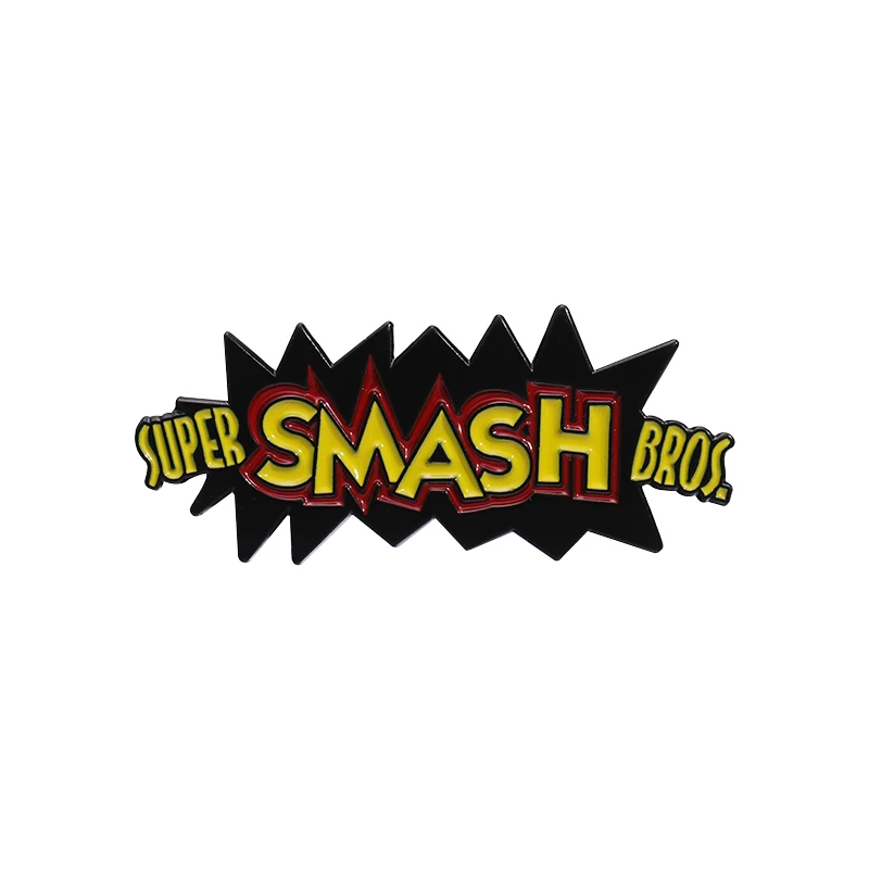 Video Game Logo Enamel Brooch Game Lover Super SMASH Bros Backpack Badge Clothing Accessories Gift Jewelry for Friends