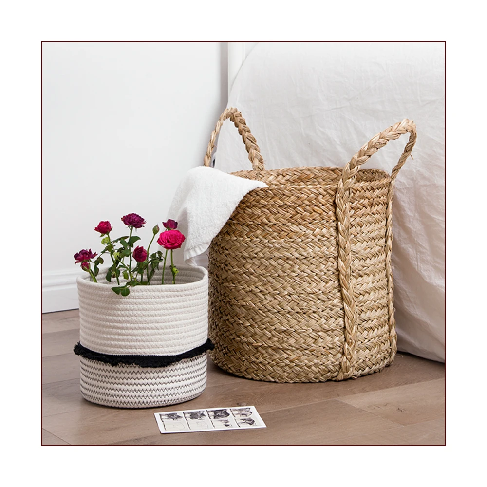 Professional Promotion Large Size Rattan Basket Storage Foldable Wicker storage basket