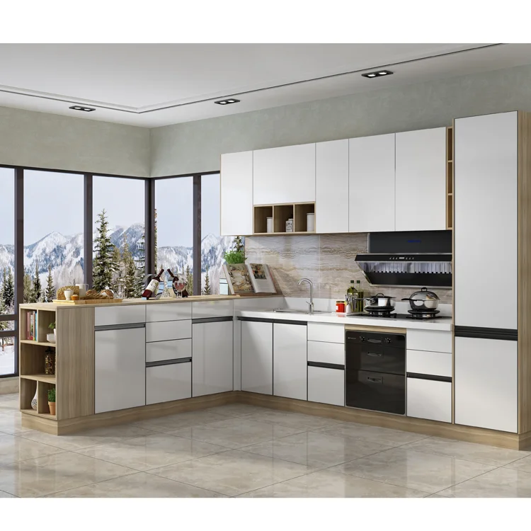 Cheap price MDF melamine kitchen cabinet