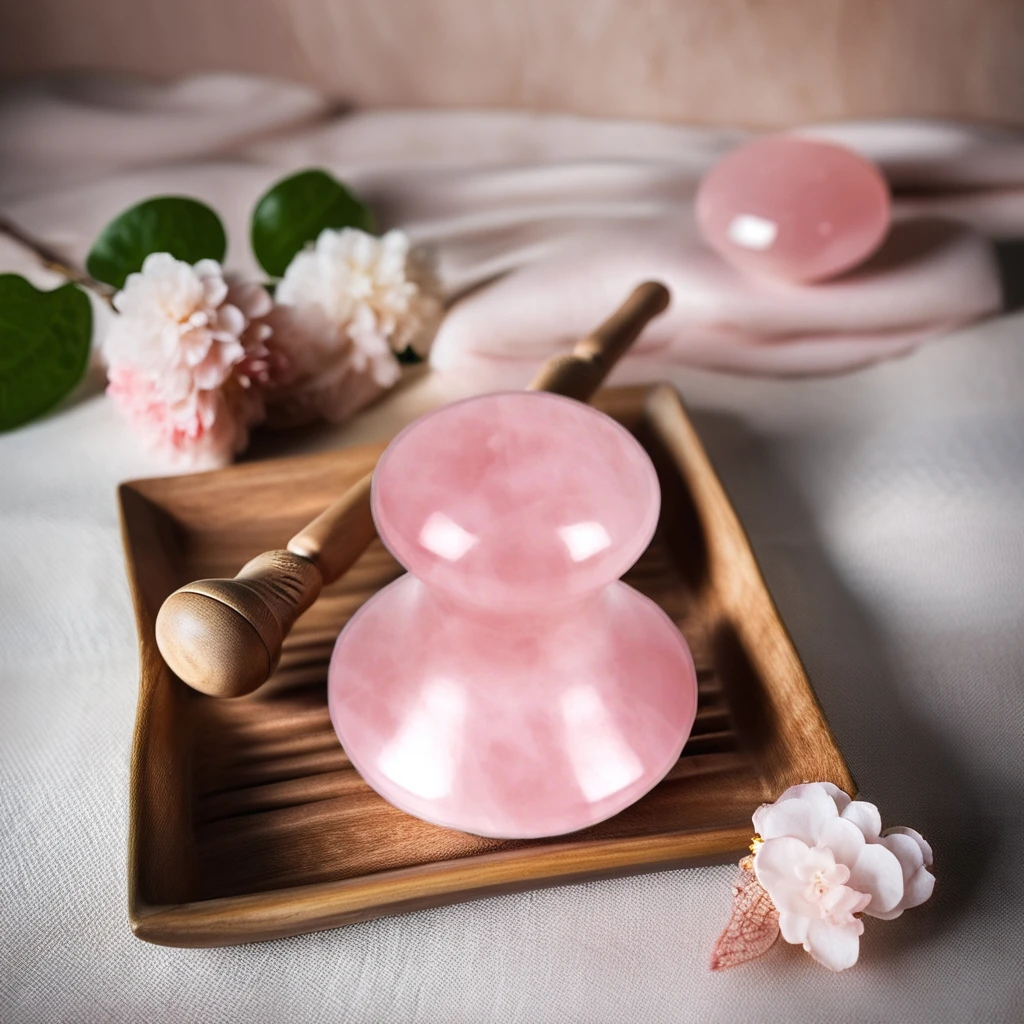 Customizable 8-Color Natural Crystal Stone Eye Massage Roller Balls Magical Mushroom Scraping Facial Massager Face Lift