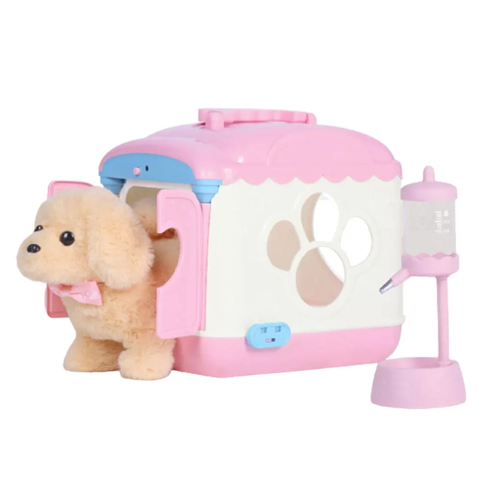 HEYWIN Plush Dog Toys for Kids,  voice control Stuffed puppy with Electric pet cage best gift for children birthday (933-26E)