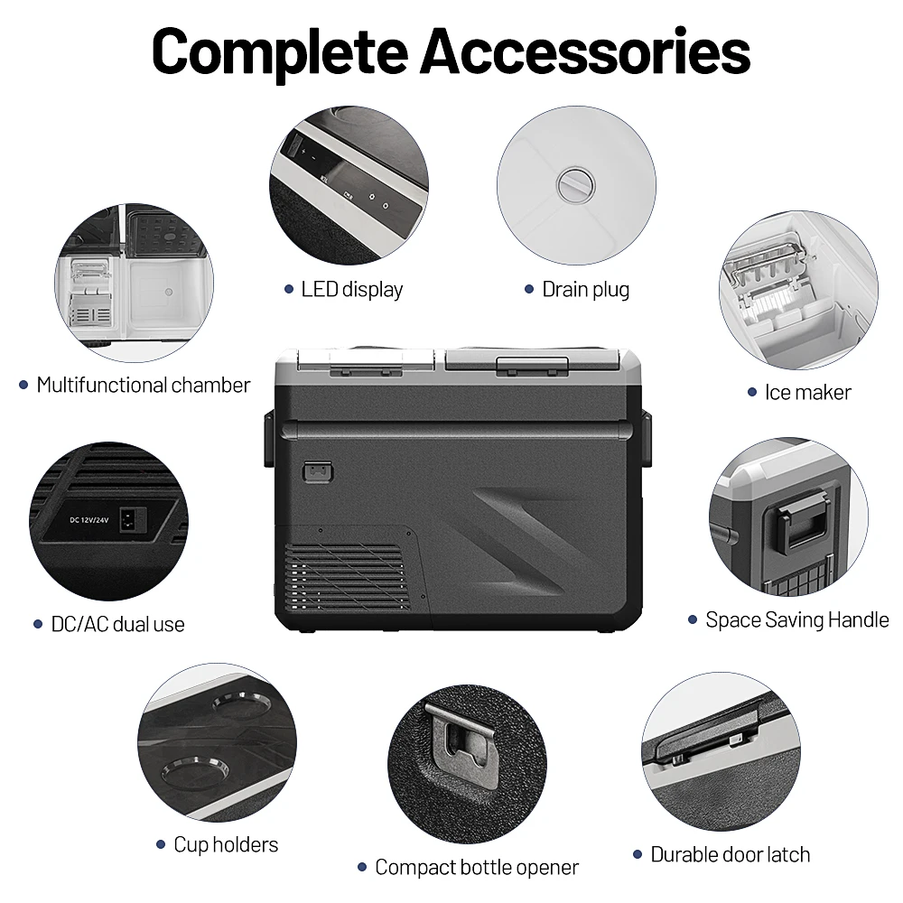 IC36 alpicool 12v car refrigerator DC Compressor outdoor Fridge freezer for car camping Portable Mini electric ice maker 3 in 1