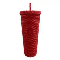 Drinkware 710ml Coffee Cup Summer Holiday Cold Water Mug Tumbler With Straw Double Layer Plastic Durian Diamond Radiant Goddess