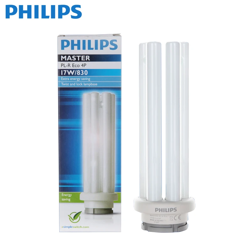 Philips MASTER PL-R эко 4P разъем осветительная трубка для интубации 17W/830 четырехконтактный Флуоресцентные Энергосберегающие канюля с мягкими стерильными