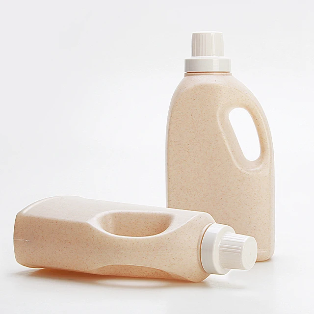 Eco Friendly Shampoo Bottle Biodegradable Wheat Straw Plastic Bottle Liquid Packaging 1000ml