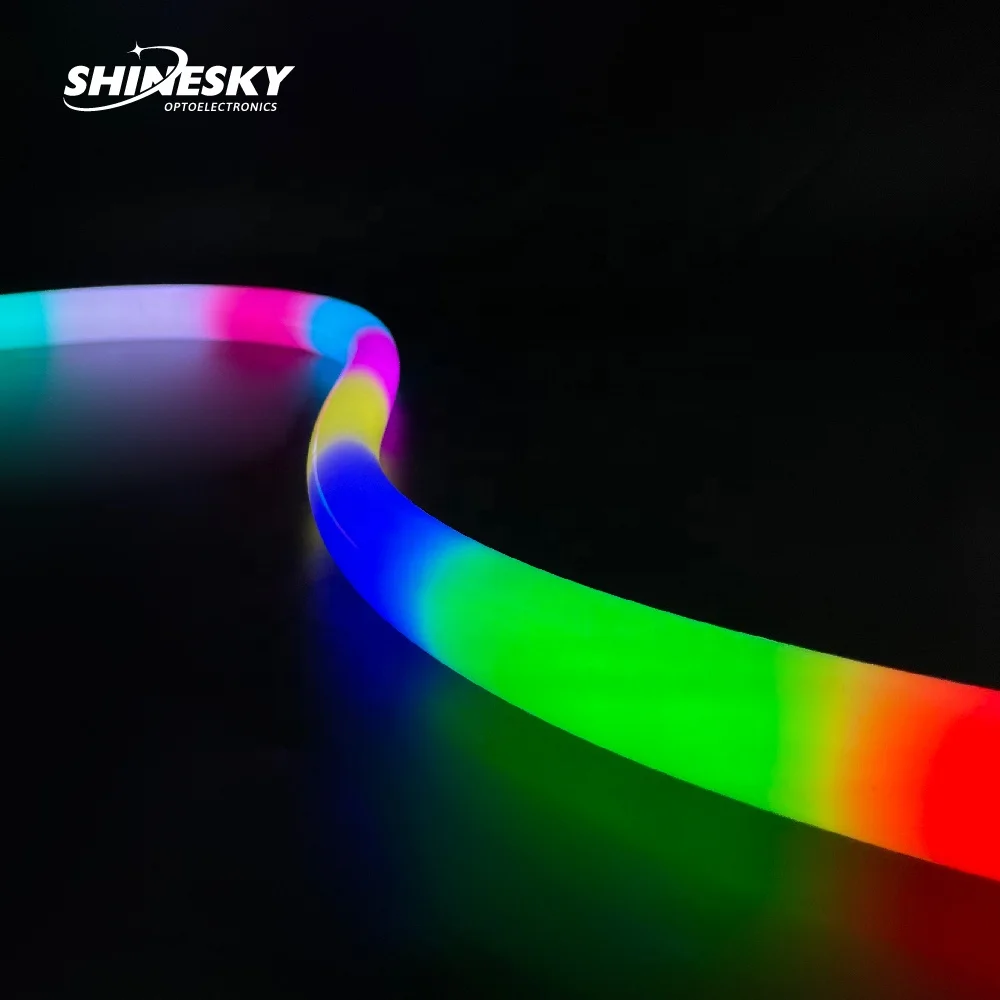 Factory price for 360 degree emitting 25mm diameter RGB RGBW flexible light strip with high light transmittance