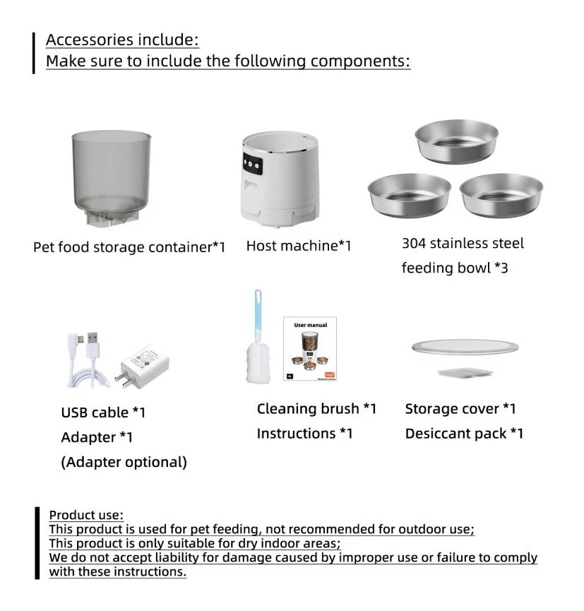 OEM Three Bowl Automatic pet feeder Wifi Remote Control 6L large capacity Cat feeder Smart pet feeder Pet Product