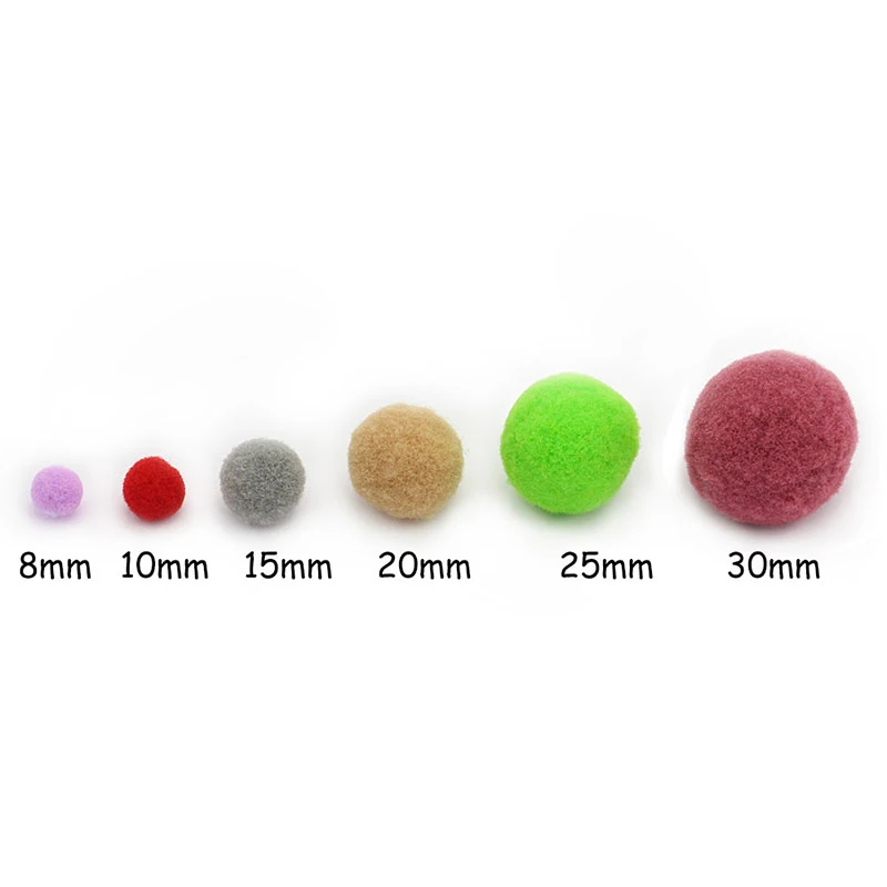 8-30mm DIY Sewing Craft Kids Toy Wedding Decorations Soft Pompom Plush Pom Poms Ball