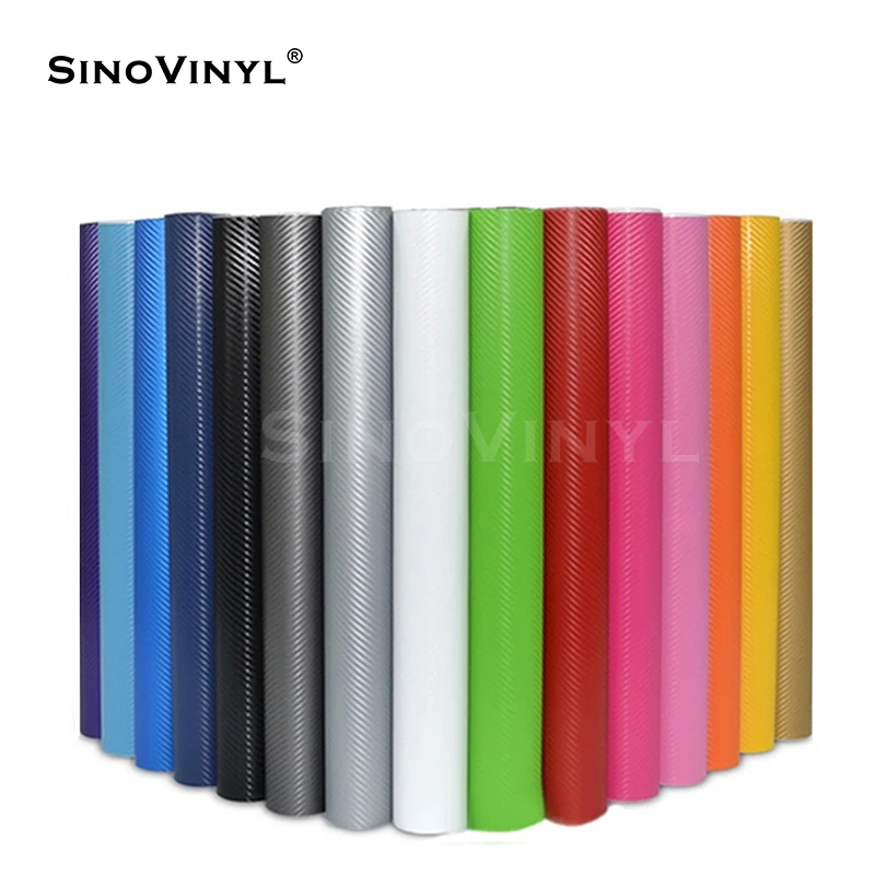 Removable Car Body Sticker 3D Carbon Fiber Car Wrap Hot Sale Multicolor Self Adhesive Film Auto Foil