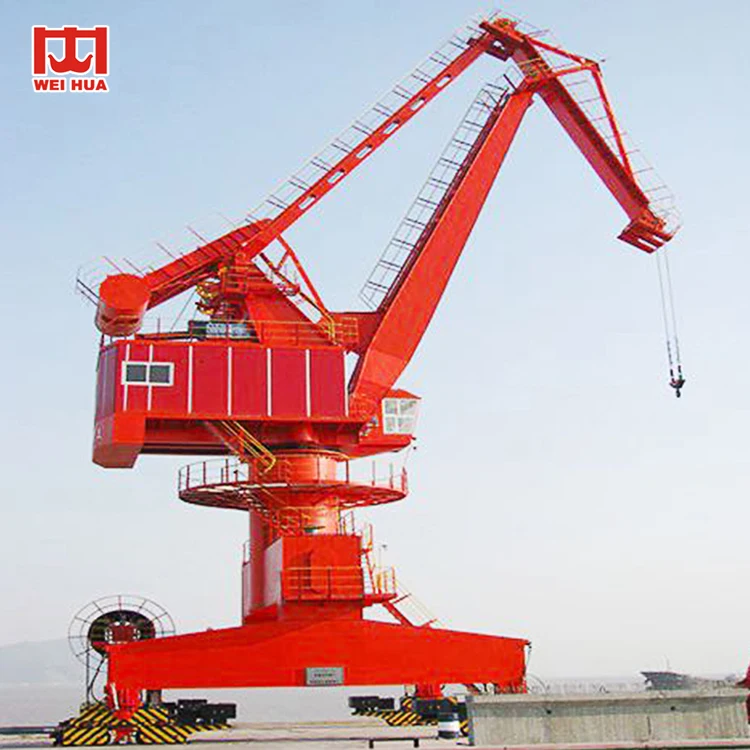 offshore pedestal crane 35 ton 50 ton shipyard mobile portal jib crane dock gantry harbor crane 80 ton
