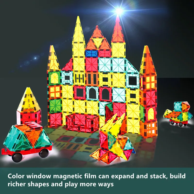Популярные товары, цветная Магнитная пленка с окошком, 108 шт. в комплекте, магнитные детские развивающие игрушки