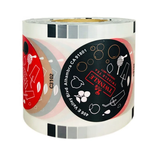 12 Zodiacs Design PP Plastic Cup Sealing Film Roll for Bubble Tea and Food Packaging