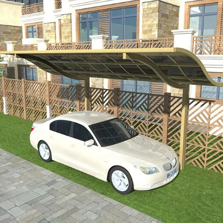 Outdoor Aluminum Frame Carport polycarbonate roof garage cantilever Canopy 6x6 single carport patio cover