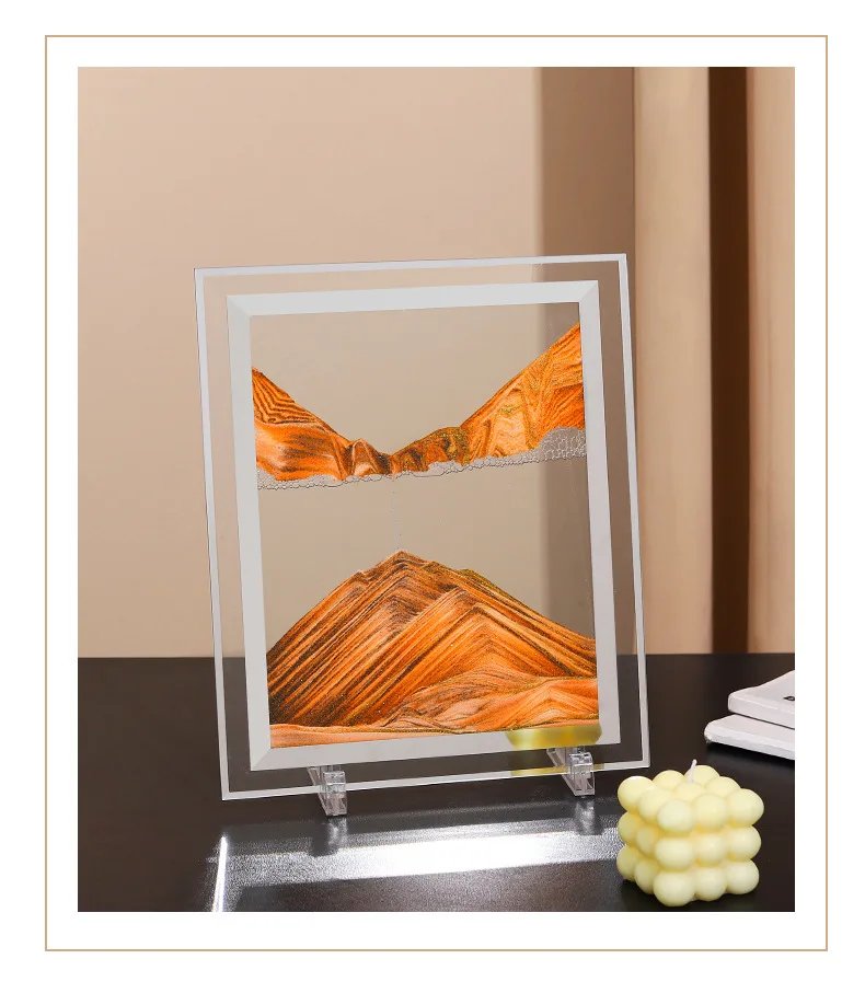 Hot Sale Desktop Home Decor Decorative 3D Landscape Hourglass