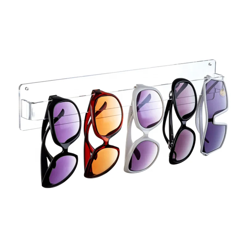 Acrylic Wall mounted Glasses Stand Eyewear Storage Holder Sunglasses Display Rack