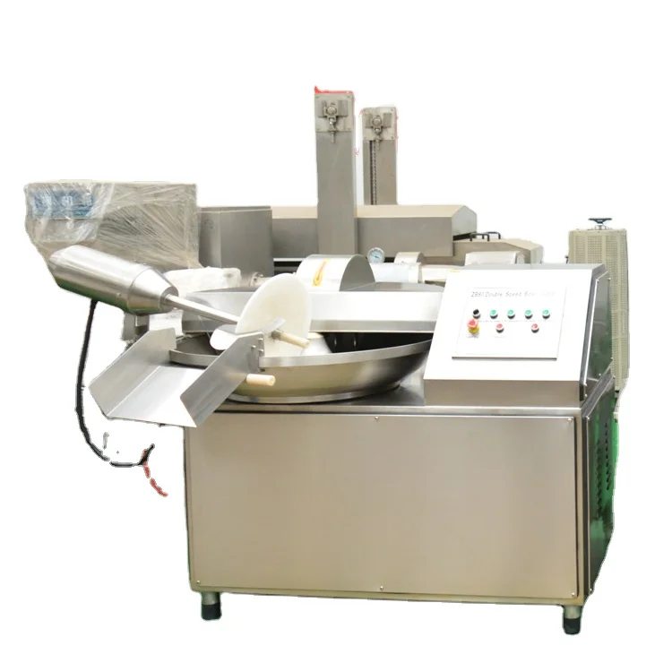 Hottest 80 L bow cutter automatic vacuum sausage meat emulsify bowl chopper