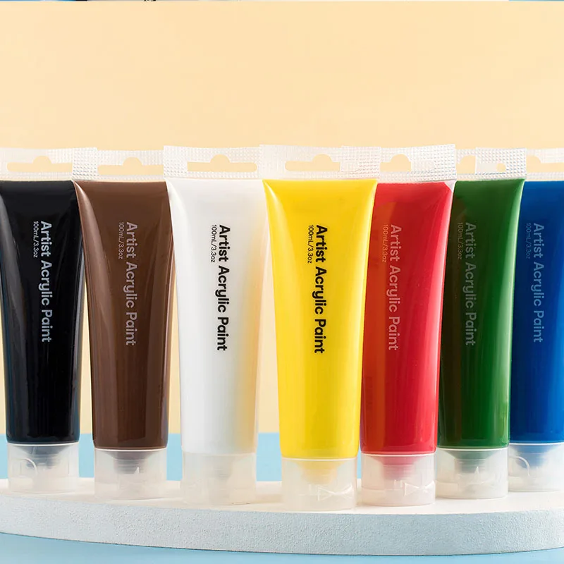 Non Toxic Loose Packaging Assorted Colours 100 ml  Acrylic Paint For Paper For Canvas