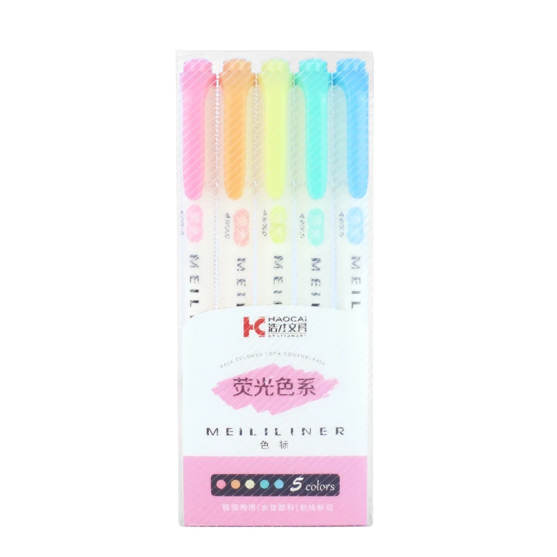 High quality highlighter pen set assorted colors pen for adult painting