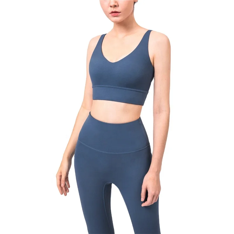 2020 New Women Naked Feeling Lulu lemon Yoga Clothes Sport Fitness Gym Bra + No Awkward Line Legging Sets Women